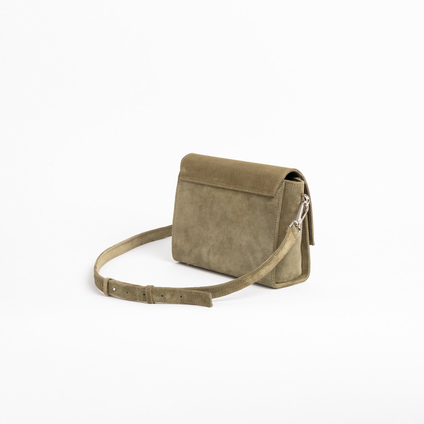 FLOW Shoulder Bag in Pistachio Suede