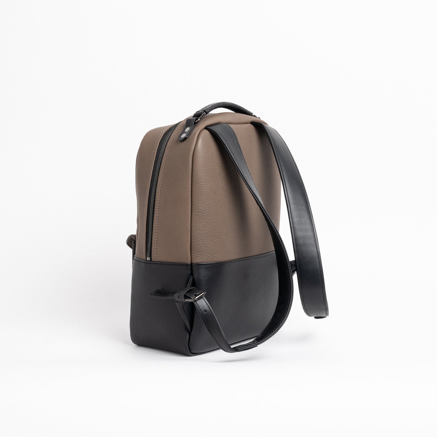 Envelope Backpack in Taupe & Black