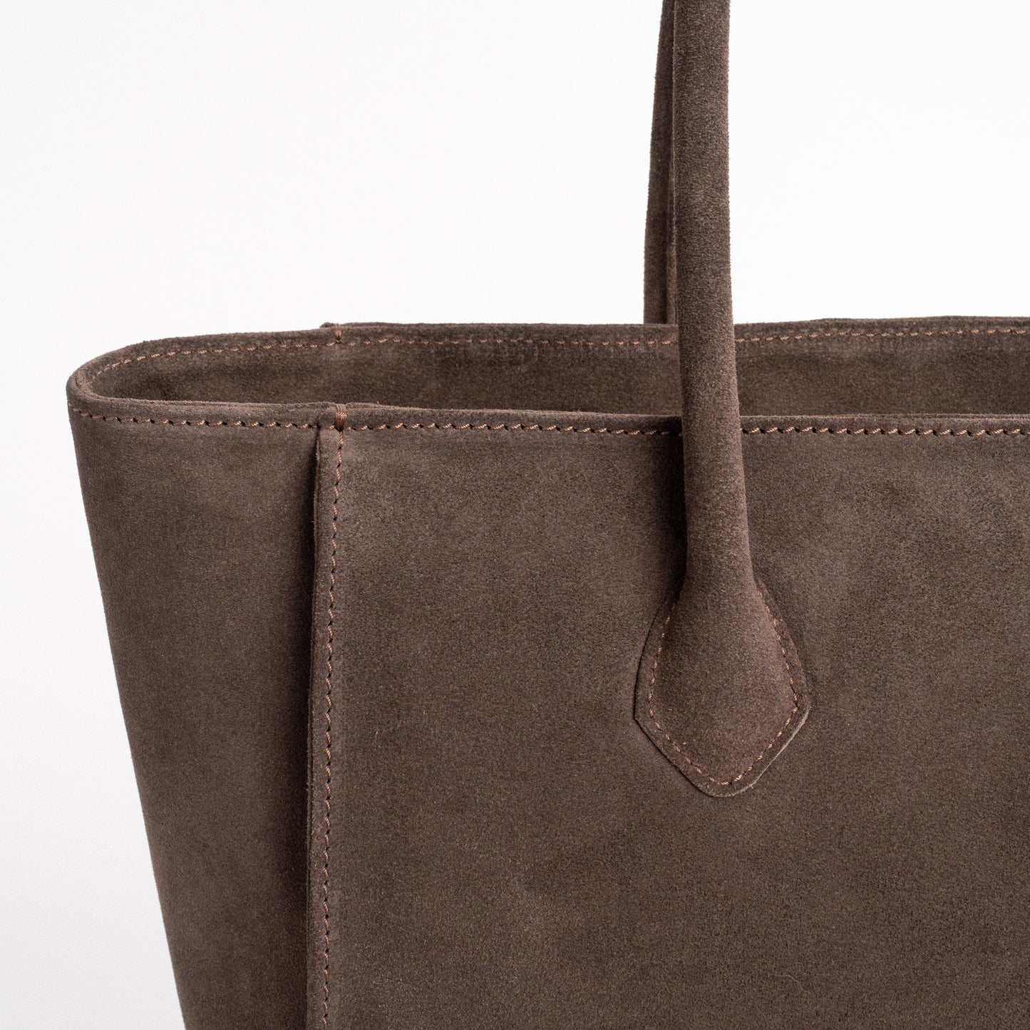 TERRA Tote Bag in Cocoa Suede