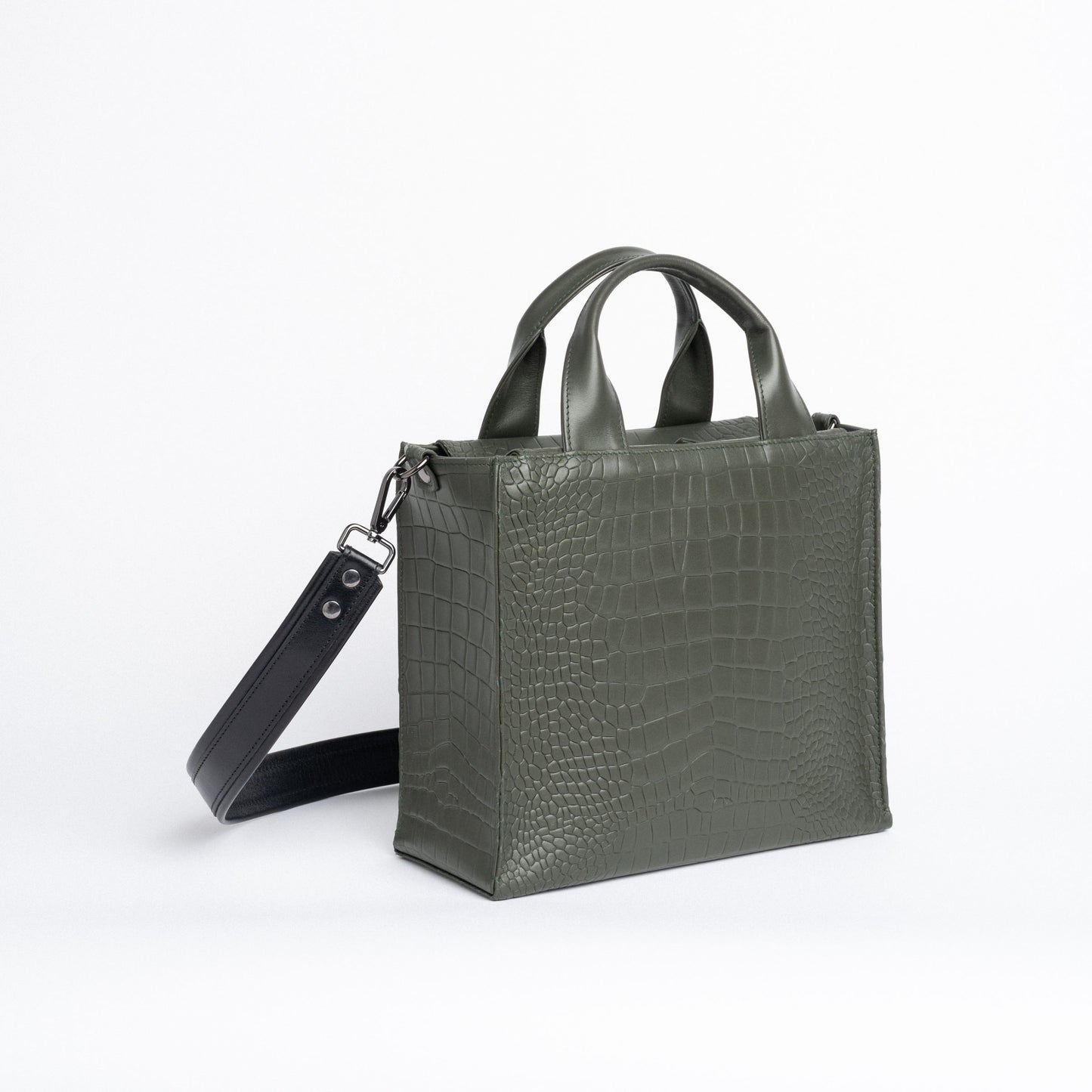 Fair & Square Bag in Green Croc