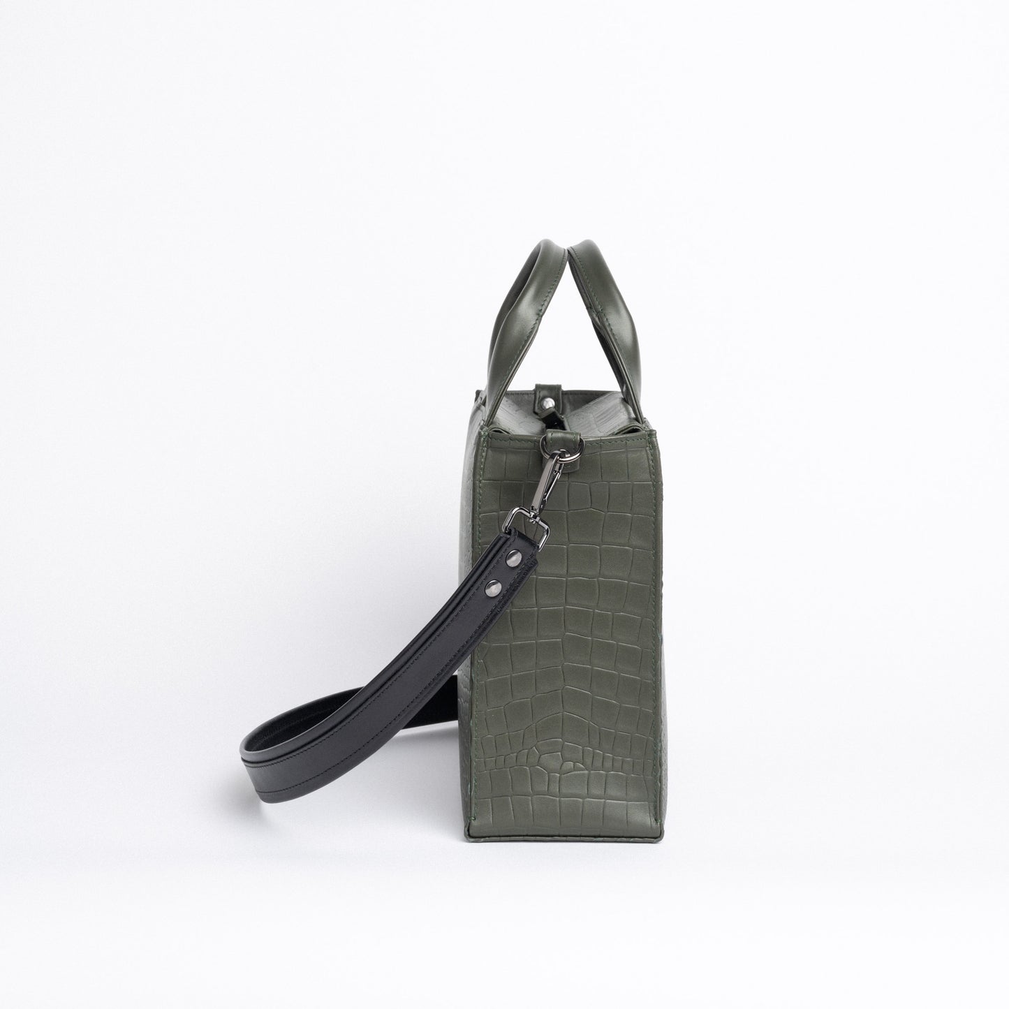 Fair & Square Bag in Green Croc