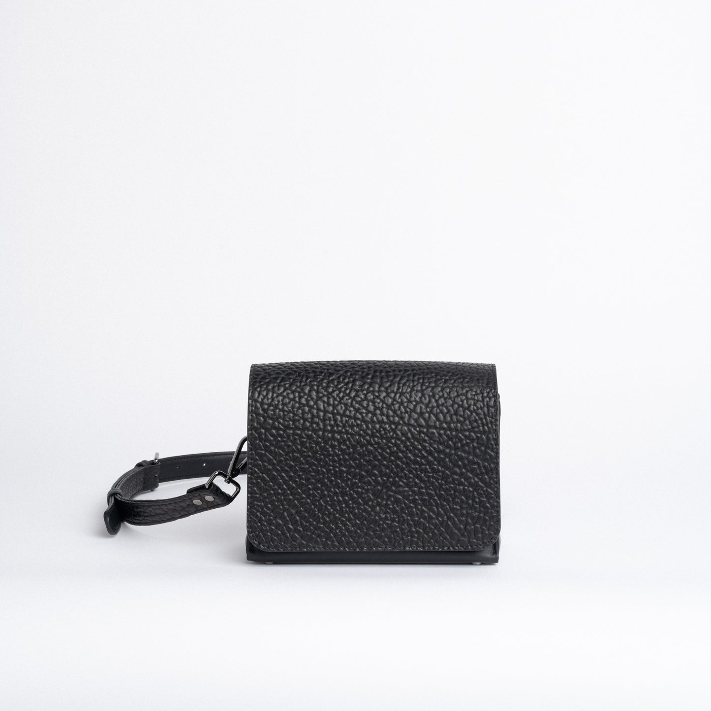 Shoulder Bag in Textured Black