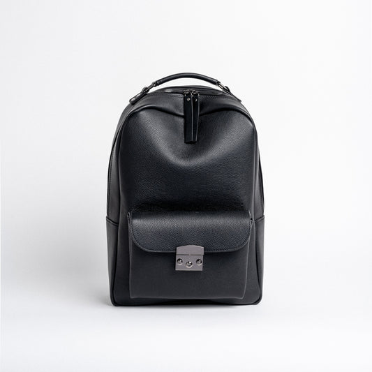 Squeeze Lock Backpack in Black