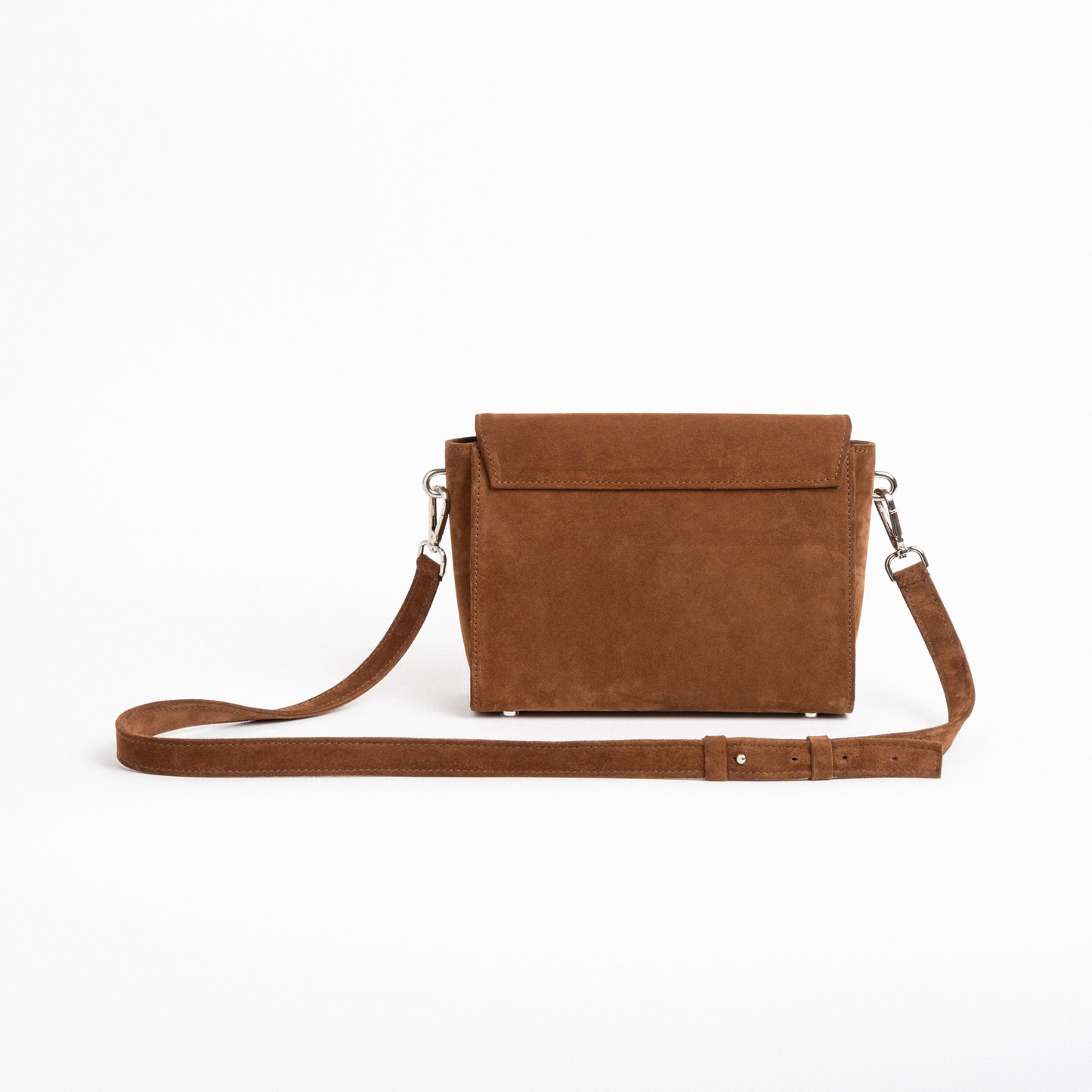 FLOW Shoulder Bag in Camel Suede