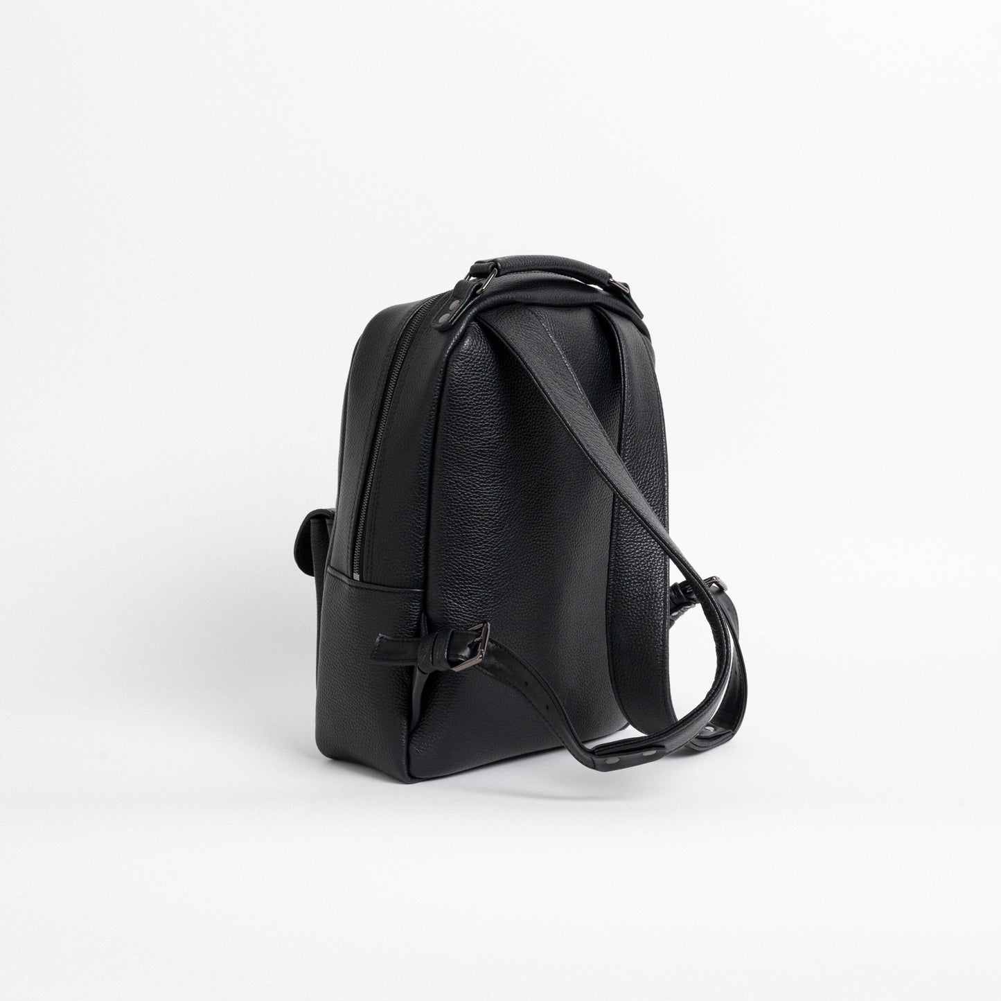 Squeeze Lock Backpack in Pebbled Black