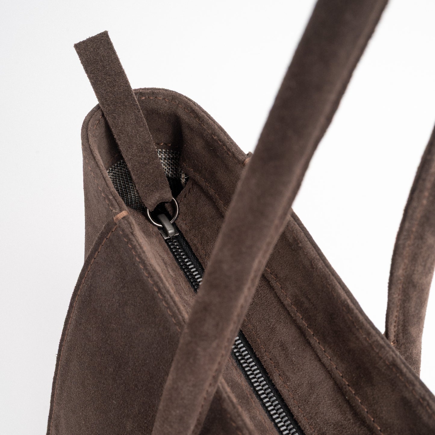 TERRA Tote Bag in Cocoa Suede