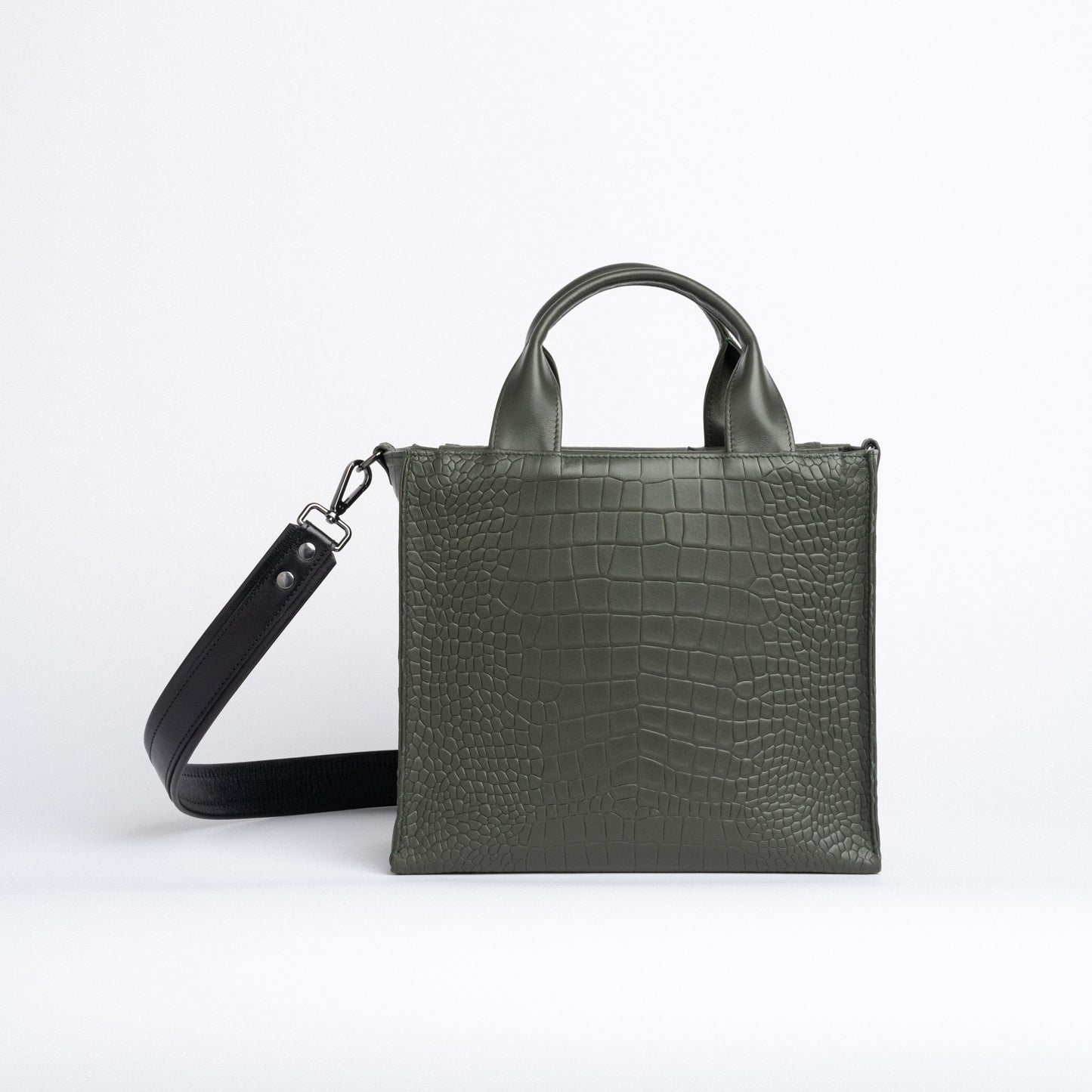 Fair & Square Bag in Green Croc