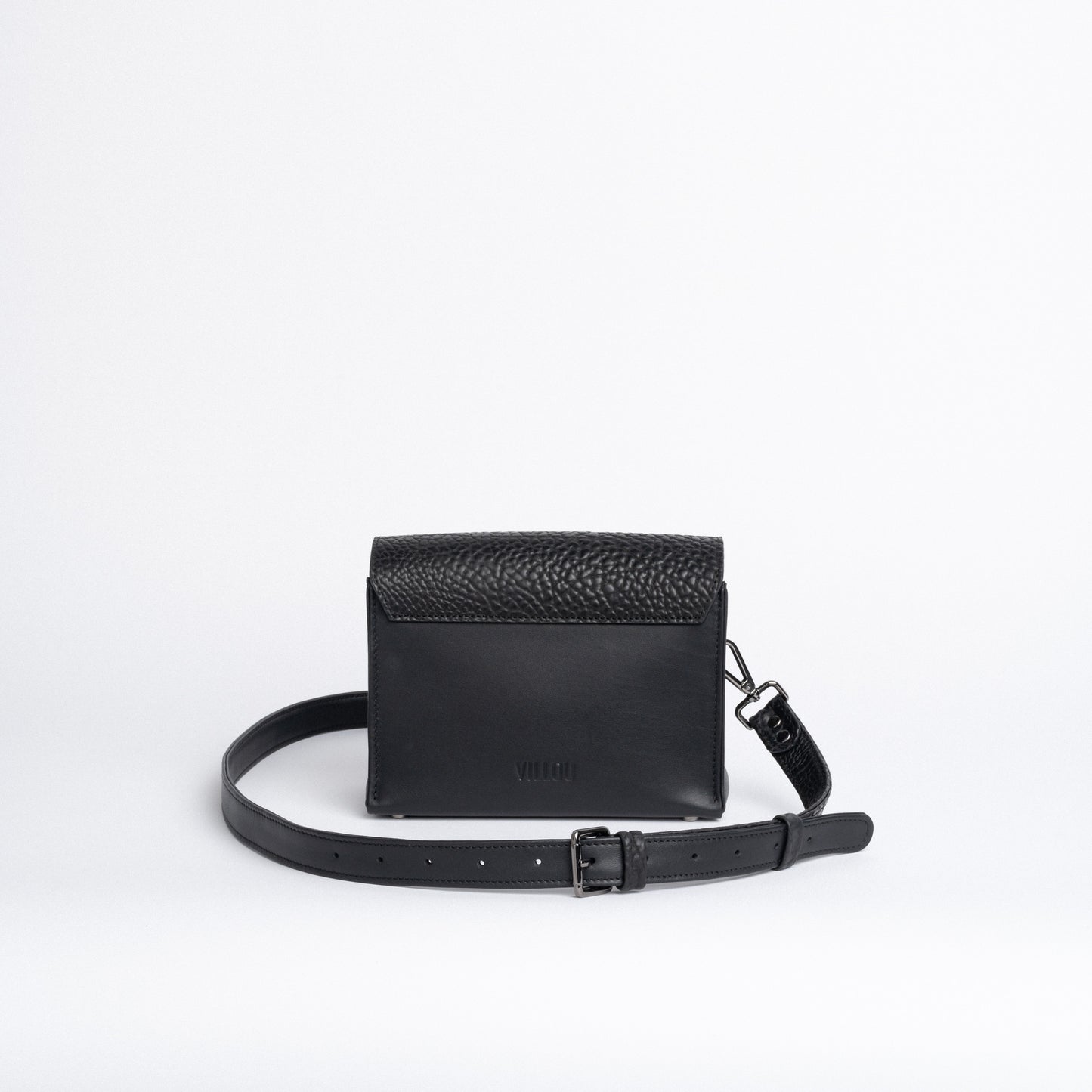 Shoulder Bag in Textured Black